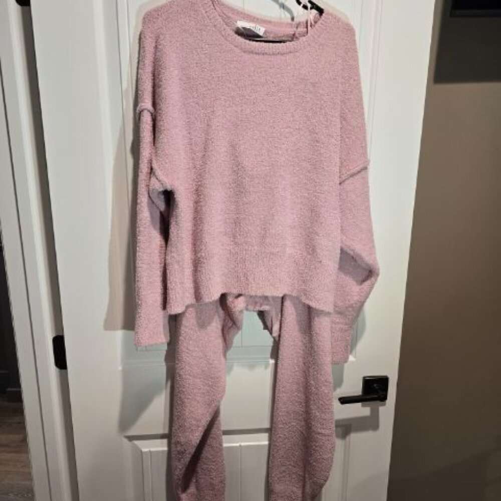 NATORI EDIT  Luna Mellow Top and Pant Set XL Tea Pink